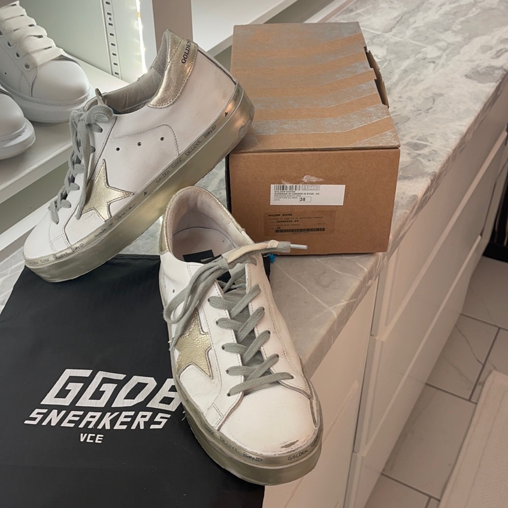 SOLD Golden Goose Hi-Star White/Gold